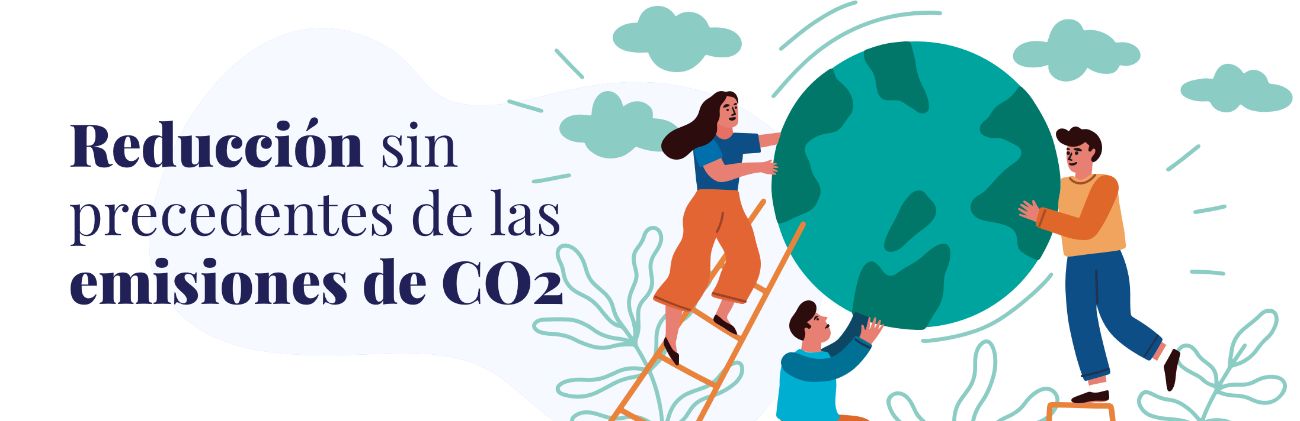 Reducción sin precedentes de las emisiones de CO2